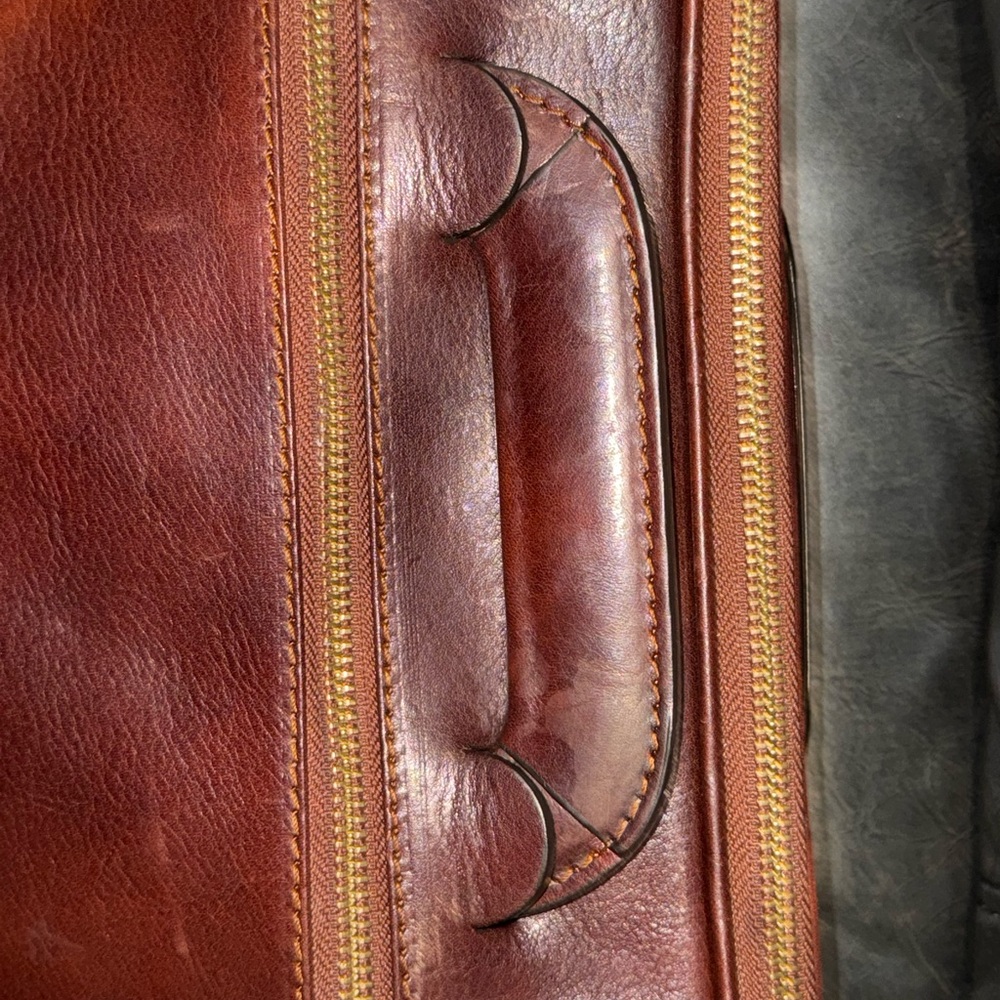 Rich Cognac MEDICI FIRENZE Italian Leather Briefcase Laptop Executive AttacheBag - Picture 4 of 15